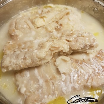 Image of Fried Cod (Coated, Made With Butter) that contains stearic acid (18:0)
