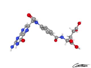 A three-dimensional representation of 10-Formylfolic acid