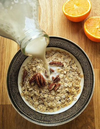Best Milk To Drink! A Review Of 8 Different Types Of Milk - How about using oat milk with your bowl of oats for breakfast? Care Omnia Bowl of Oats and Milk