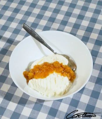 Care Omnia Ice Cream with cloudberry jam