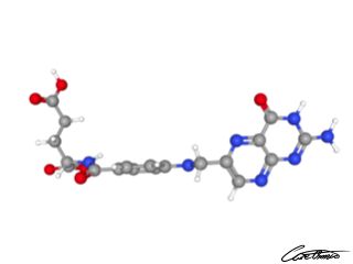 A three-dimensional representation of Folic acid
