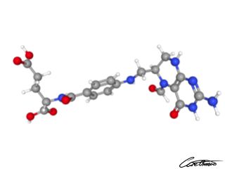 A three-dimensional representation of Folinic acid