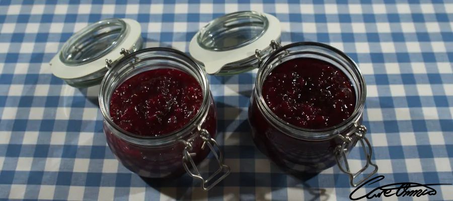 Care Omnia Traditional and Raw-stirred Lingonberry Jam side by side