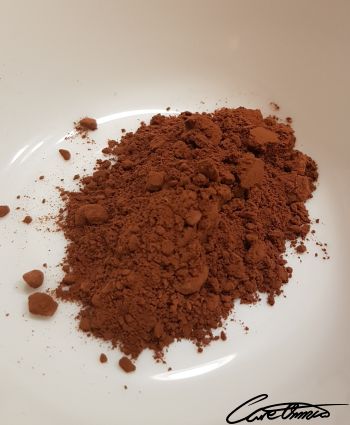 Cocoa powder on a plate