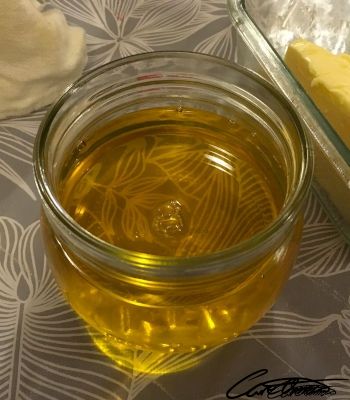 Freshly home-made Ghee in a glas jar